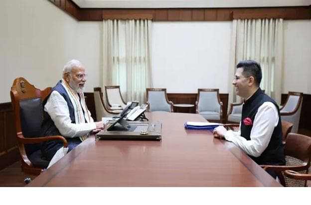 Raghav Chadha Meets PM Modi, Gifts Lord Ganesha Idol